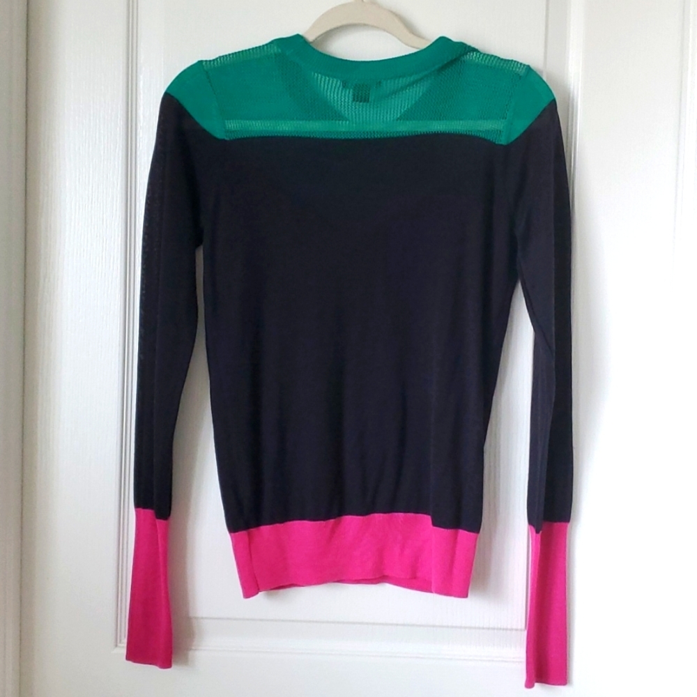 B2 Ronson Knit Colorblock Fitted Sweater L - Picture 5 of 5
